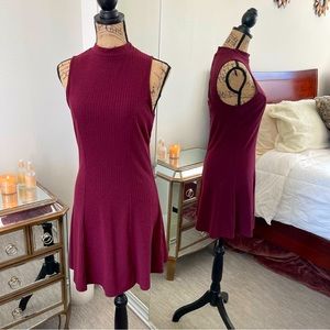 Open back maroon dress